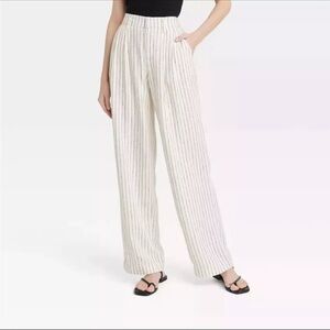Clearance Bundle 2 for $25❗️Women's High-Rise Linen Pleat Front Straight Trouser